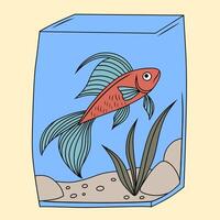 Colorful Platy Fish Illustration vector