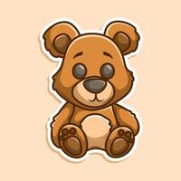 cartoon teddy bear illustration vector