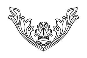 Hand drawing twisted decorative design element vector