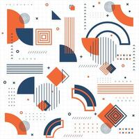 Geometric shapes mega set elements in flat graphic design. Bundle objects of circles, squares, triangles, shape with halftone, dots and lines pattern, waves and curve lines. vector