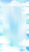 Dreamy sky design featuring a combination of semi-circular and circular glass distortion effects, adding a modern and aesthetic touch. vector