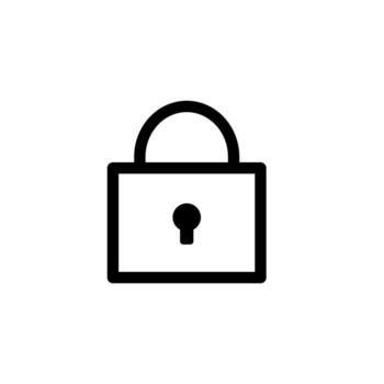 Icon User Interface Lock Vectors Outline Style