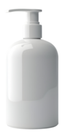 White pump bottle dispenser for fresh lotion, soap, and skincare png