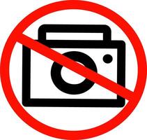 No cameras allowed sign. No Photo prohibition sign symbol icon. , photo, phone, prohibited logo pictogram. illustration. vector