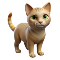 Adorable 3D Kitten Model png