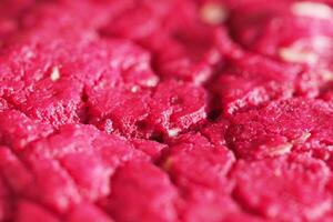 Bright pink meat texture showcasing freshness and quality photo