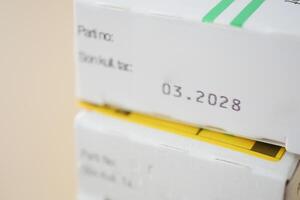 Expire Date printed on a medicine packet photo