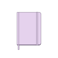 Minimalist Lavender Notebook for Notes and Journaling png