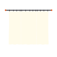 Simple Window Curtain on Rod for Home Decor png