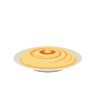 Golden Creamy Hummus Dip on Plate png