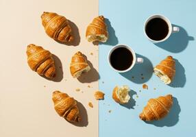 Croissants and Coffee Still Life photo