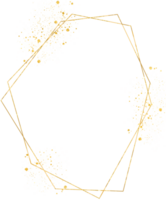 Abstract Elegant Gold Geometry Shape Frame png