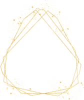 Elegant Gold Geometry Line Border Frame png