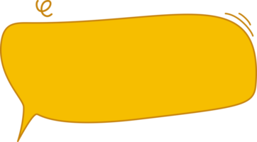 Yellow Speech Bubble Dialog Box png