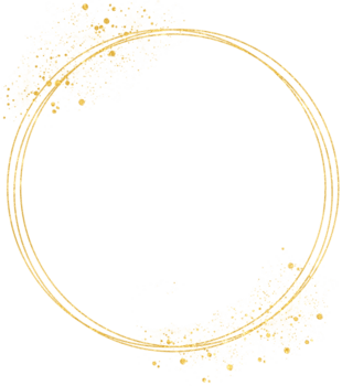 Elegant Gold Circle Geometry Line frame Wedding Invitation png