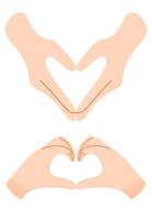 Set love hand sign vector
