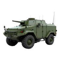 Military Armored Vehicle Green Off-Road Combat Vehicle with Heavy Cannon png