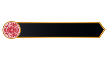 Luxury black Color Arabic Islamic Banner Title Frame Text Box Border Background png