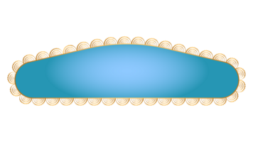 Luxury Golden border Arabic Islamic Banner Title Frame Transparent Background Gold Text Box png