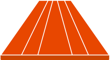 Graphic of an Orange Running Track. Illustration png