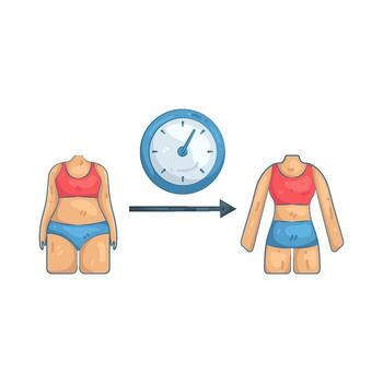 Weight Loss Transformation vector