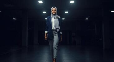 Confident woman in professional attire photo