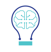 Artificial Intelligence Brain Bulb Graphic png