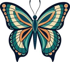 Decorative butterfly illustration isolated on white vector