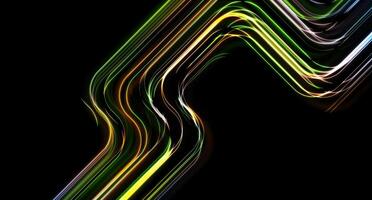 Colorful light trails on dark background vector