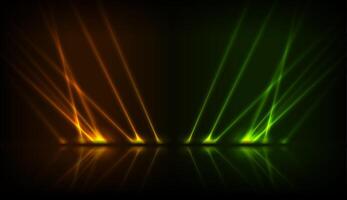 Colorful light rays on dark background vector