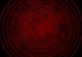 Red abstract circular pattern design vector