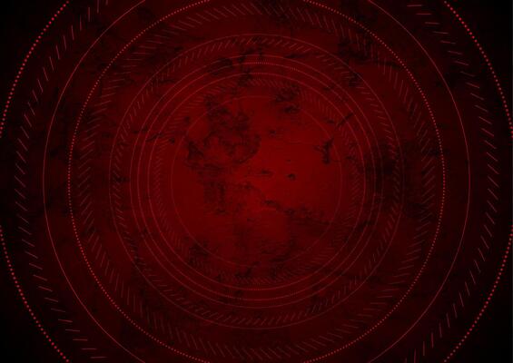 Abstract grunge technology background with linear geometric circles