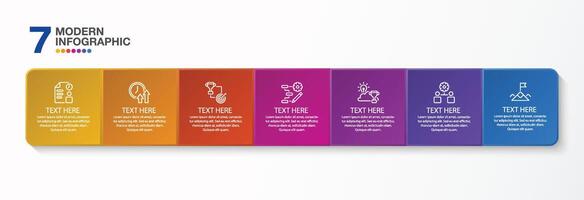 Infographic design with icons and 7 options or steps. vector