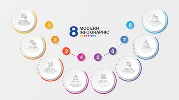 Infographic design and icons, 8 options or steps. vector