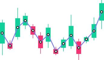 stock market illustration on white background. vector