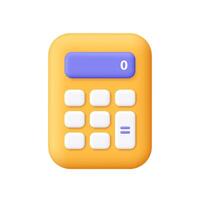 Colorful digital calculator icon vector