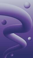 Purple abstract waves and spheres design vector