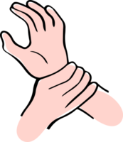 Proper hand washing rules. Hand-drawn illustration png