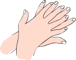 Hand washing rules. Hand-drawn illustration in doodle style png