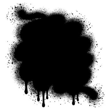 Black ink style splash, blobs and stains brushes and textures made with watercolor. vector