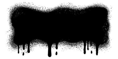 Black ink style spray, blobs and stains of spray paint and texture. Grunge shapes and dirty silhouettes. vector