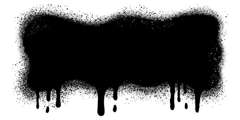 Black ink style spray, blobs and stains of spray paint and texture. Grunge shapes and dirty silhouettes.