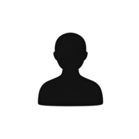 Abstract Silhouette of a Person Representing a User Profile or Identity png