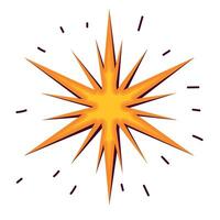 Star Symbol in Hand Drawn Style with Subtle Line Decorations. Golden Christmas star shape isolated on white background. Cute childish icon perfect for cards, banners, Holiday events, posters vector
