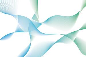 Ethereal Teal Green Flowing Lines Abstract Mesh Wave on White vector
