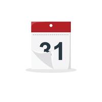 Calendar icon with the date 31st of may vector