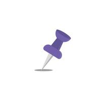 A purple pin with a white background vector