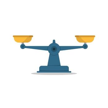 A scale with two bowls on it vector