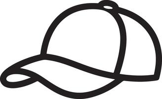Black and white baseball cap illustration on white background vector