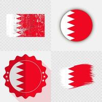 Various designs of Bahrain flag vector